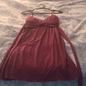 Speechless purple sweetheart dress with rhinestone embellished straps.